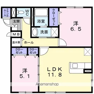 BB・WEST【1階】の間取り