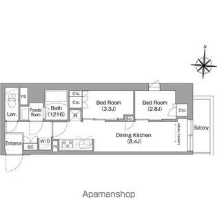 コンフォリア・リヴ南品川【1階】の間取り