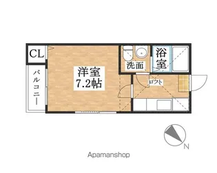ルーエ2番館【201号室】の間取り