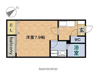 クレフラスト広川 A棟【1階】の間取り