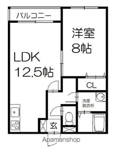 1LDKの間取り画像