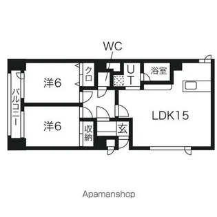メゾンラコム【1階】の間取り