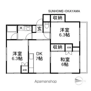 ルネ津島【4階】の間取り