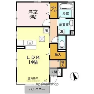 メゾンラフィネ【101号室】の間取り