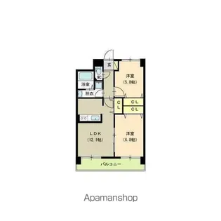 フェリシア鐙【7階】の間取り