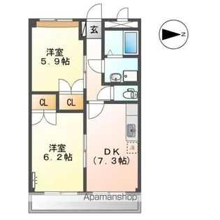 エル・シャトー【1階】の間取り
