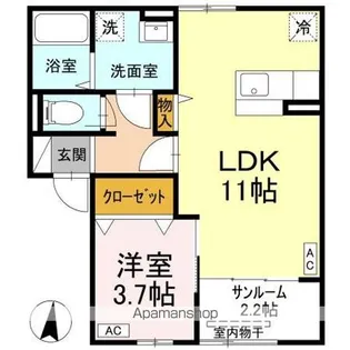 ヴィークコート手城【2階】の間取り