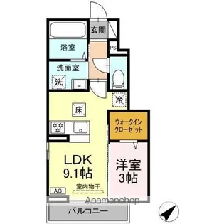 コーポTMT【1階】の間取り