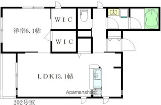 ALFLAT高円寺(アルフラット高円寺)【202号室】の間取り