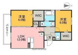 コモド伊勢崎Ⅱ【1階】の間取り