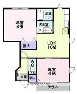 シュガーヒルズA【1階】の間取り