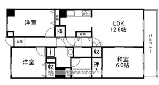 ライオンズステーションプラザ弐番館【1003号室】の間取り