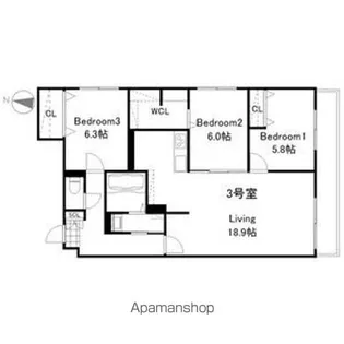 ZABO HILLS MINAMI6JO【2階】の間取り