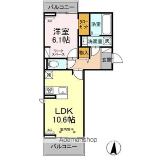 エクシリア B【3階】の間取り
