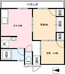ドルフィン錦町【211号室】の間取り