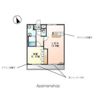 メープルコート【1階】の間取り