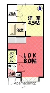 エスポアール【106号室】の間取り