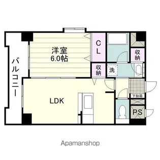 マンション大和武之橋【705号室】の間取り