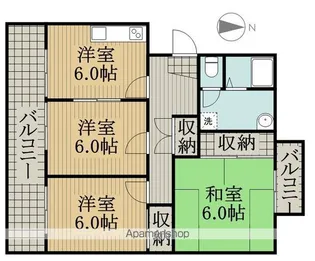 パレス和合【2階】の間取り