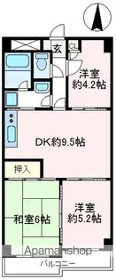 ラ・ポーム狭山 東館【3階】の間取り