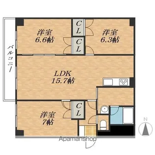 CENTER CITY⑥【2階】の間取り