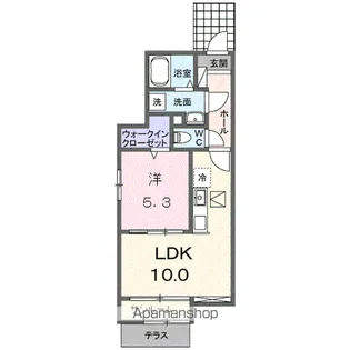 エアリーズ ヴェルデ【1階】の間取り