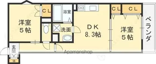 クリエオーレ東石切町【2階】の間取り