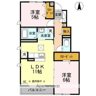 パブロハニー A【1階】の間取り