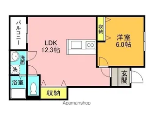 OPUS ONE上吉田 A棟【102号室】の間取り