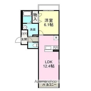 ジオベレオM【204号室】の間取り