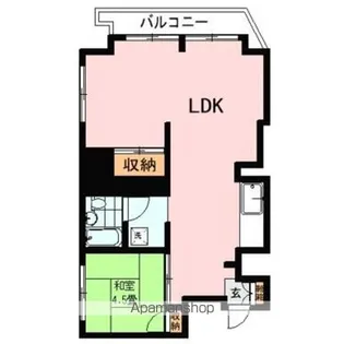 ユニオンコーポ下竜尾【4階】の間取り