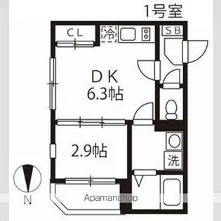 ハーモニーテラス野田Ⅳ【2階】の間取り