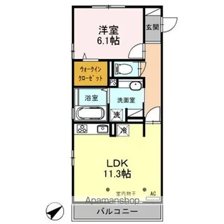 ミレニア籠原【2階】の間取り