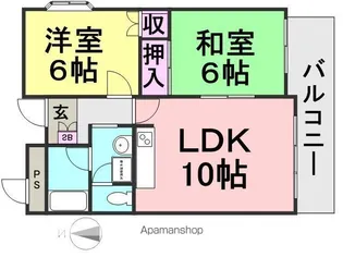 コーポサンルイス2【5-A号室】の間取り
