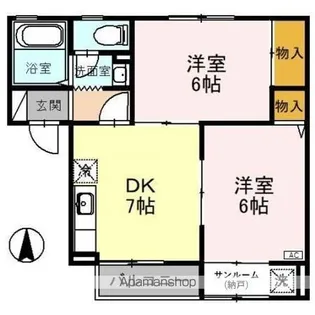 ウエスト・パルク A【1階】の間取り