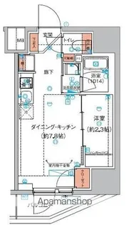 ハーモニーレジデンス巣鴨山手インサイド【9階】の間取り