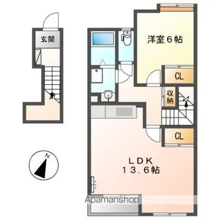 ティアラ【2階】の間取り