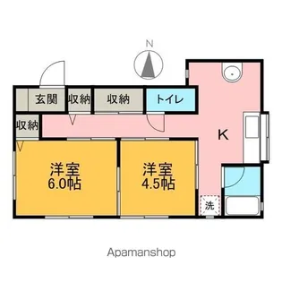 ハウス赤城【102号室】の間取り