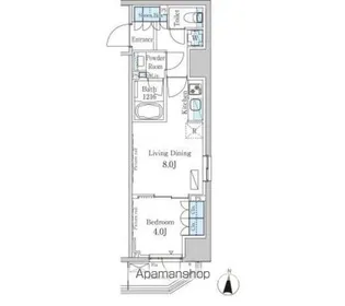 パークアクシス錦糸町ヴェール【4階】の間取り