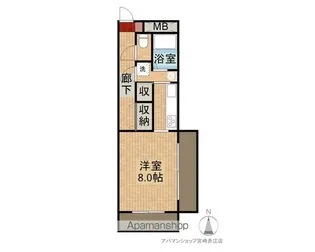 アークヒルズ橘通り【8階】の間取り