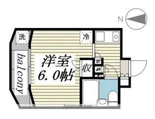 1Rの間取り画像