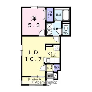 メゾンポワール1【1階】の間取り