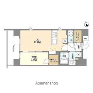 ドゥーエ入谷Ⅲ【2階】の間取り