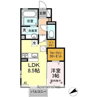 グロワール B【1階】の間取り