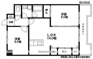 サンコーハイツ壱号館【2階】の間取り