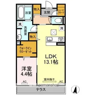 メゾン・ド・キャトルV【1階】の間取り