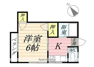 二丁目三栄荘【205号室】の間取り