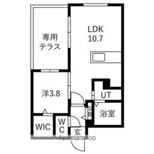 仮)宮の森2ー2MS【103号室】の間取り