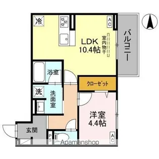 DーGRAN 飯田町【2階】の間取り