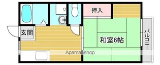 サンシティ新田辺B棟【1階】の間取り